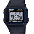 Casio Casio Illuminator W-217H-1AVDF (W-217H-1A)  W-217H-1A кварцевые мужские часы  серый циферблат, браслет пластик — вид спереди