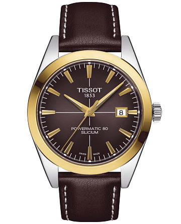 Tissot Gentleman Powermatic 80 Silicium Solid 18K Gold Bezel T927.407.46.291.01