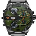 Diesel Diesel Mr. Daddy 2.0 DZ7477  DZ7477 кварцевые мужские часы  зеленый циферблат, браслет нержавеющая сталь с ip-покрытием — вид спереди