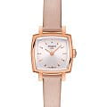 Tissot Tissot Lovely Square T058.109.36.031.00 Lovely T0581093603100 кварцевые женские часы  серебристый циферблат, браслет кожаный — вид спереди