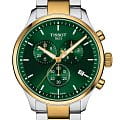 Tissot Tissot Chrono XL Classic T116.617.22.091.00 Chrono XL T1166172209100 кварцевые мужские часы  зеленый циферблат, браслет сталь c pvd покрытием — вид спереди