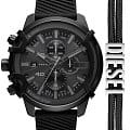Diesel Diesel Griffed DZ4650SET  DZ4650SET кварцевые мужские часы  черный циферблат, браслет силикон — вид спереди
