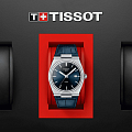 Tissot Tissot PRX T137.410.16.041.00 кварцевые мужские часы часы, крупный план синий циферблат