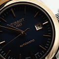 Tissot Tissot T-My Lady Automatic 18K Gold T930.007.46.041.00 механические женские часы часы, крупный план синий циферблат