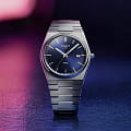 Tissot Tissot PRX Ocean Blue T137.410.11.041.00  наручные мужские часы фото под углом.