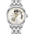 Hamilton Hamilton Jazzmaster Open Heart Auto H32675151  H32675151 механические мужские часы  серебристый циферблат, браслет нержавеющая сталь — вид спереди