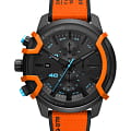 Diesel Diesel Griffed DZ4562  DZ4562 кварцевые мужские часы  золотой циферблат, браслет силикон — вид спереди