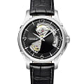 Hamilton Hamilton Jazzmaster Open Heart Auto H32565735  H32565735 механические мужские часы  черный циферблат, браслет кожаный — вид спереди