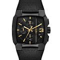 Diesel Diesel Cliffhanger DZ4645  DZ4645 кварцевые мужские часы  черный циферблат, браслет кожаный — вид спереди