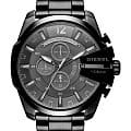 Diesel Diesel MS9 Chrono DZ4355  DZ4355 кварцевые мужские часы  черный циферблат, браслет сталь c pvd покрытием — вид спереди