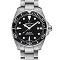 Certina Certina DS Action Diver C032.607.11.051.00 DS Action C0326071105100 механические мужские часы  черный циферблат, браслет нержавеющая сталь — вид спереди