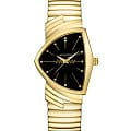 Hamilton Hamilton Ventura Quartz H24301131  H24301131 кварцевые мужские часы  черный циферблат, браслет сталь c pvd покрытием — вид спереди