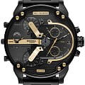 Diesel Diesel DZ7435 Mr Daddy 2.0  DZ7435 кварцевые мужские часы  черный циферблат, браслет сталь с ip покрытием — вид спереди