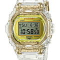 Casio Casio G-Shock DW-5735E-7  DW-5735E-7ER электронные мужские часы  золотой циферблат, браслет пластик — вид спереди