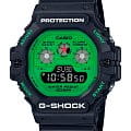 Casio Casio G-Shock DW-5900RS-1ER  DW-5900RS-1ER электронные мужские часы  зеленый циферблат, браслет пластик — вид спереди
