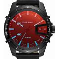 Diesel Diesel MS9 Chrono DZ1948  DZ1948 кварцевые мужские часы  красный циферблат, браслет кожаный — вид спереди