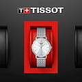 Tissot Tissot Everytime Lady T143.210.11.011.00 кварцевые женские часы часы, крупный план серебристый циферблат