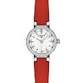 Tissot Tissot Lovely Round T140.009.16.111.00 Lovely T1400091611100 кварцевые женские часы  перламутровый циферблат, браслет кожаный — вид спереди