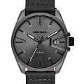 Diesel Diesel MS9 Chrono DZ1924  DZ1924 кварцевые мужские часы  серый циферблат, браслет кожаный — вид спереди