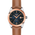 Tissot Tissot T-My Lady Automatic 18K Gold T930.007.46.041.00 T My Lady T9300074604100 механические женские часы  синий циферблат, браслет кожаный — вид спереди