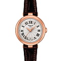 Tissot Tissot Bellissima Small Lady T126.010.36.013.00 Small T1260103601300 кварцевые женские часы  бежевый циферблат, браслет кожаный — вид спереди