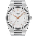 Tissot Tissot PRX T137.410.11.031.00  T1374101103100 кварцевые мужские часы  серый циферблат, браслет нержавеющая сталь — вид спереди