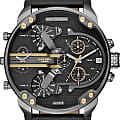 Diesel Diesel Mr. Daddy 2.0 DZ7348  DZ7348 кварцевые мужские часы  черный циферблат, браслет кожаный — вид спереди