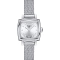 Tissot Tissot Lovely Square T058.109.11.036.00 Lovely T0581091103600 кварцевые женские часы  серебристый циферблат, браслет нержавеющая сталь — вид спереди