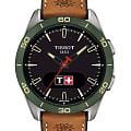 Tissot Tissot T-Touch Connect Sport ESAF T153.420.47.051.07 T Touch T1534204705107 кварцевые мужские часы  черный циферблат, браслет кожаный — вид спереди