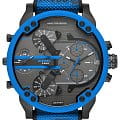Diesel Diesel Mr Daddy 2.0 DZ7434  DZ7434 кварцевые мужские часы  серый циферблат, браслет тканевый — вид спереди
