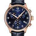 Tissot Tissot Chrono XL Classic T116.617.36.042.00 Chrono XL T1166173604200 кварцевые мужские часы  синий циферблат, браслет кожаный — вид спереди