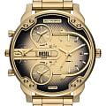 Diesel Diesel Mr. Daddy 2.0 DZ7490  DZ7490 кварцевые мужские часы  золотой циферблат, браслет нержавеющая сталь с pvd-покрытием — вид спереди
