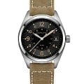 Hamilton Hamilton Khaki Field King Quartz H68551833  H68551833 кварцевые мужские часы  черный циферблат, браслет кожаный — вид спереди