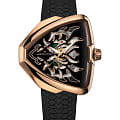 Hamilton Hamilton Ventura Elvis80 Skeleton Auto H24525332  H24525332 механические мужские часы  черный циферблат, браслет каучук — вид спереди