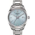 Tissot Tissot PR 100 T150.210.11.351.00 PR 100 T1502101135100 кварцевые женские часы  голубой циферблат, браслет нержавеющая сталь — вид спереди