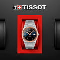 Tissot Tissot PRX Powermatic 80 18K Gold Bezel T931.407.41.041.00 механические мужские часы часы, крупный план синий циферблат