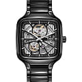 Rado Rado True Square Automatic Open Heart R27086152 Automatic R27086152 механические мужские часы  черный циферблат, браслет высокотехнологичная керамика + титан — вид спереди