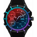 Diesel Diesel Framed DZ1986  DZ1986 кварцевые мужские часы  черный циферблат, браслет силикон — вид спереди