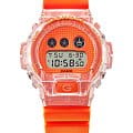 Casio Casio G-Shock DW-6900GL-4DR (DW-6900GL-4ER) электронные мужские часы часы, крупный план оранжевый циферблат