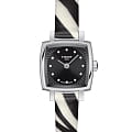 Tissot Tissot Lovely Square T058.109.17.056.00 Lovely T0581091705600 кварцевые женские часы  черный циферблат, браслет кожаный — вид спереди
