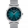 Tissot Tissot Everytime Lady T143.210.11.091.00 Everytime T1432101109100 кварцевые женские часы  бирюзовый циферблат, браслет нержавеющая сталь — вид спереди