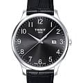 Tissot Tissot Tradition T063.610.16.052.00 Tradition T0636101605200 кварцевые мужские часы  черный циферблат, браслет кожаный — вид спереди
