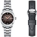 Tissot Tissot T-My Lady Automatic T132.007.11.066.01 T My Lady T1320071106601 механические женские часы  коричневый циферблат, браслет нержавеющая сталь — вид спереди