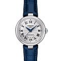 Tissot Tissot Bellissima Automatic T126.207.16.013.00 Small T1262071601300 механические женские часы  белый циферблат, браслет кожа + текстиль — вид спереди